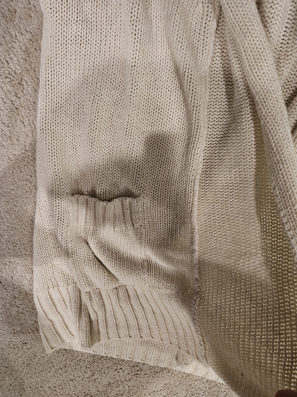 Eddie Bauer Cream Open-Front Knit Cardigan - Picture 4 of 4